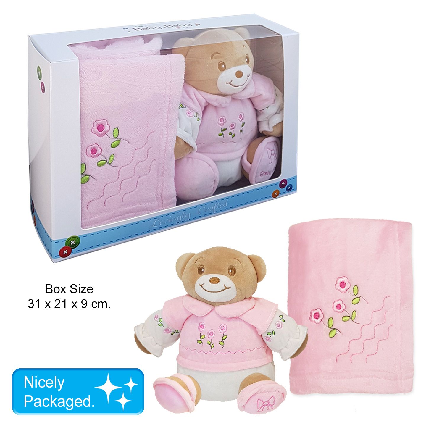 Soft Plush Teddy With Matching Blanket In A Gift Box - Image 2