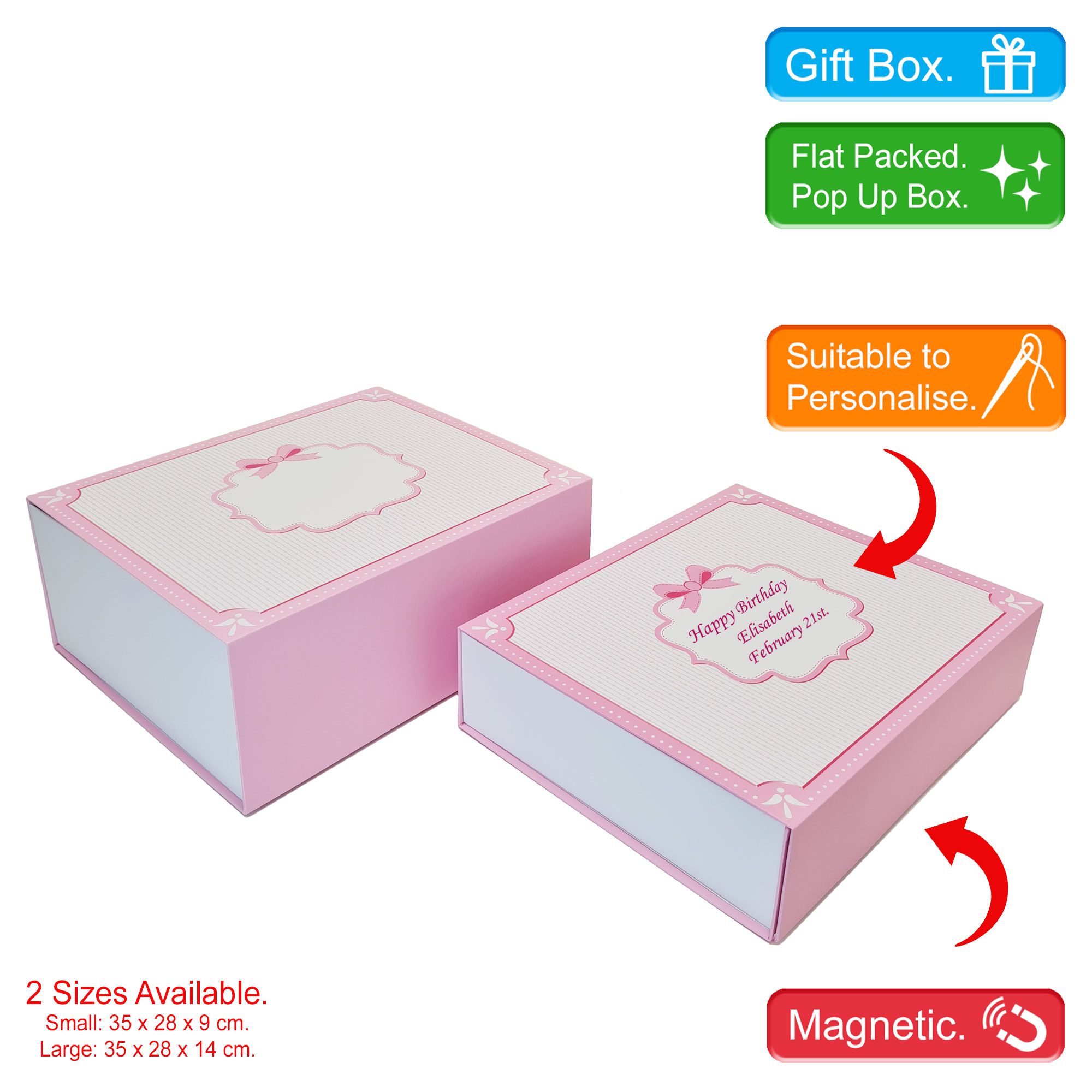 White & Pink Keepsake/Memory Box - Image 3