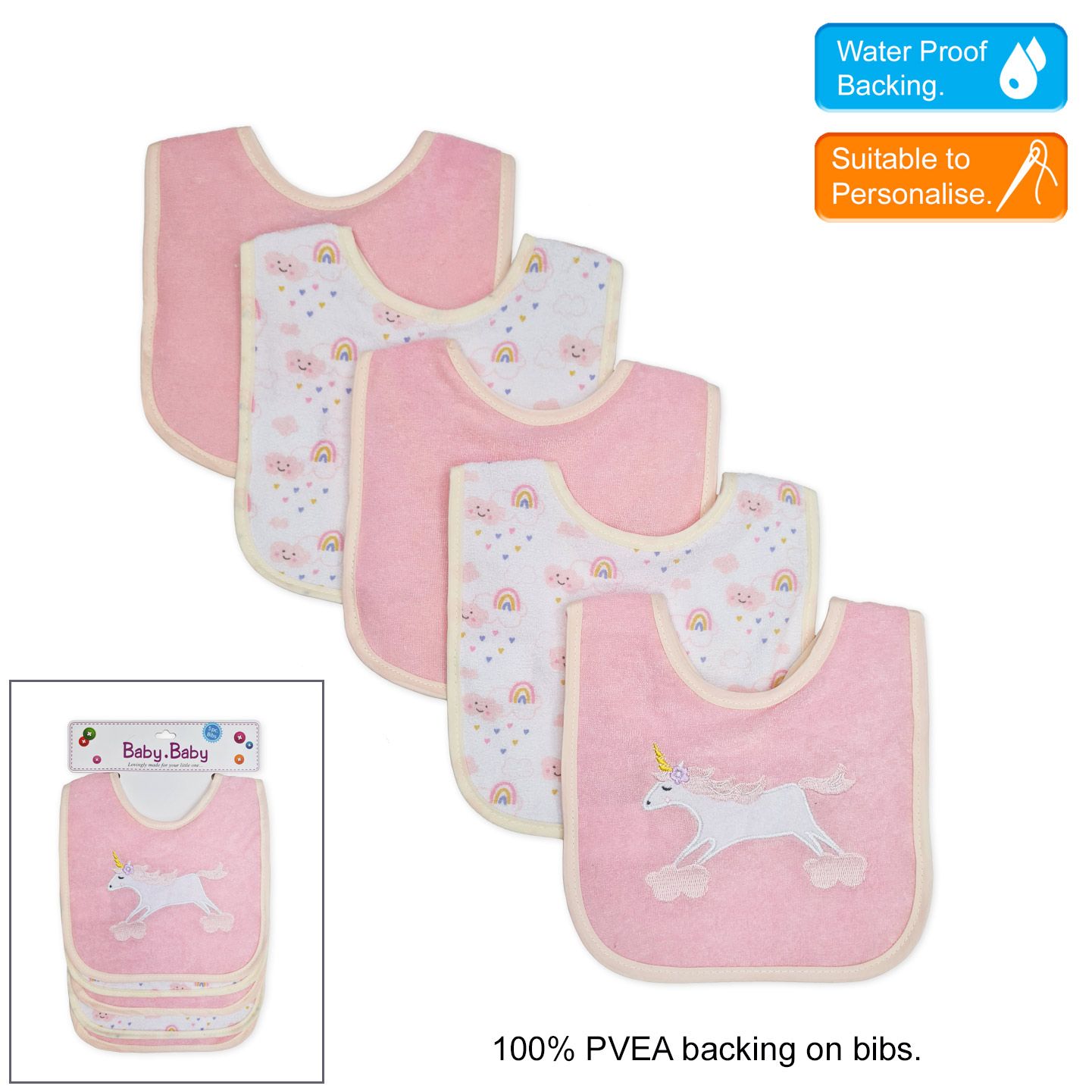 5pc. Baby Bib Sets - Image 3