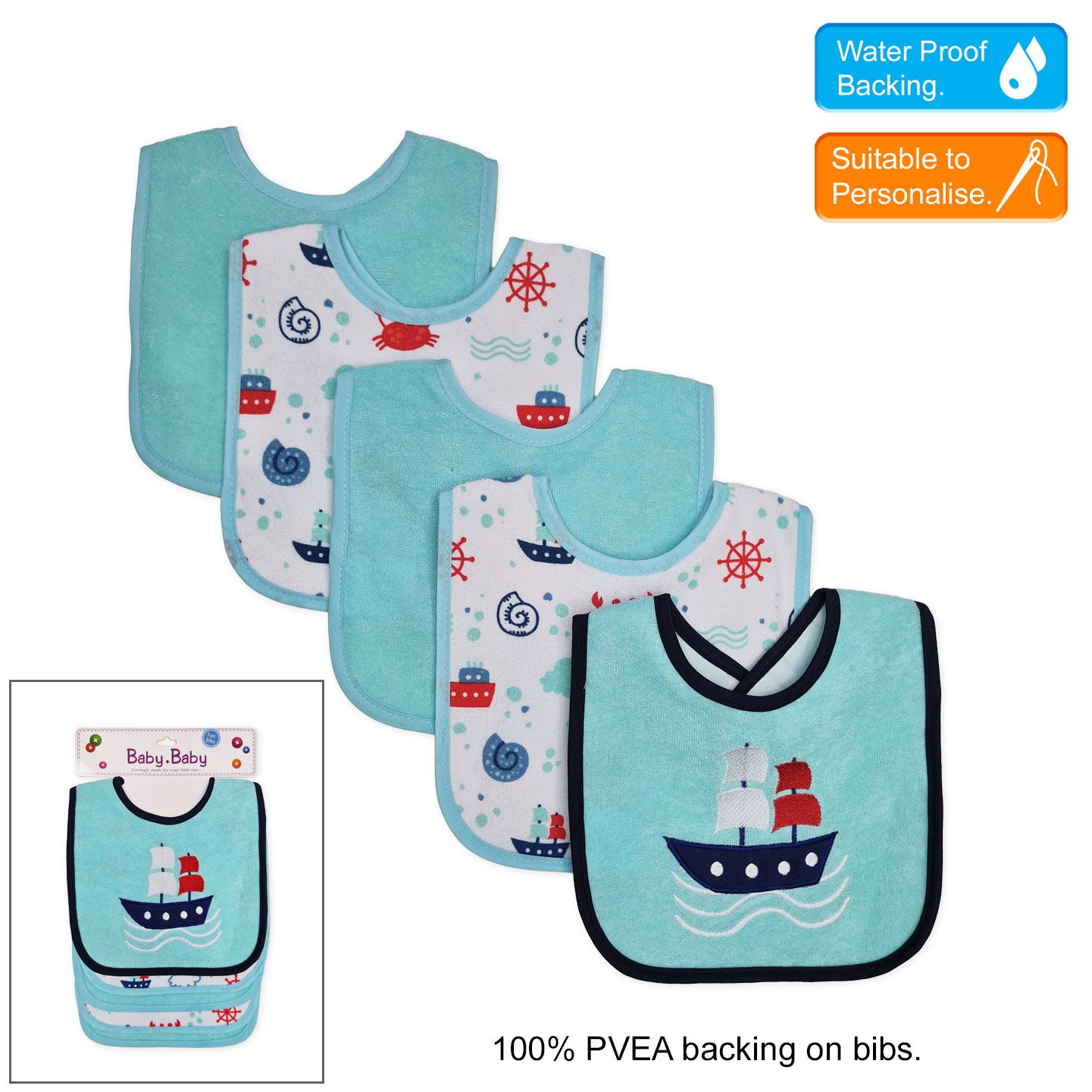 5pc. Baby Bib Sets - Image 2