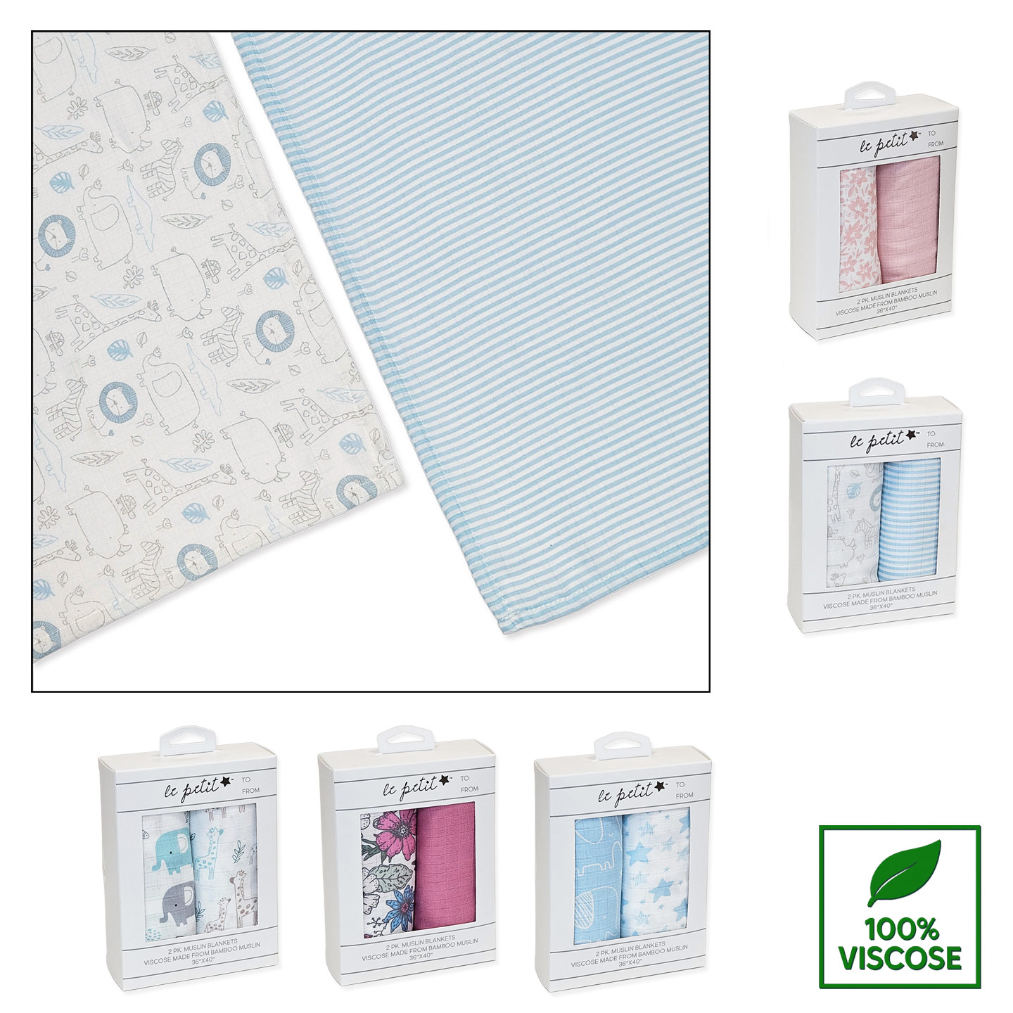 2pc. Muslin Blankets Box Set - Image 2