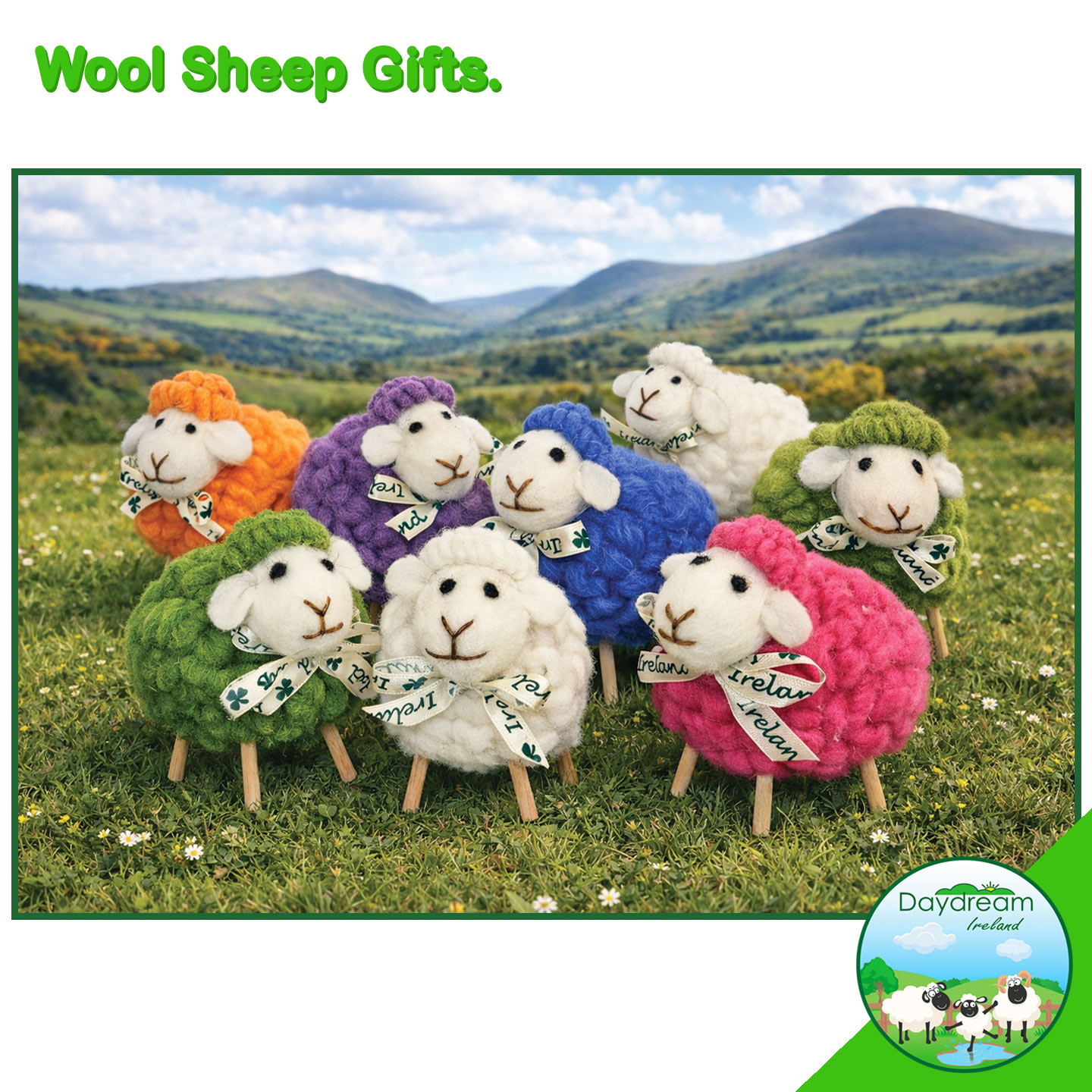 12pc Wooden Leg Sheep In Display Box - Image 2